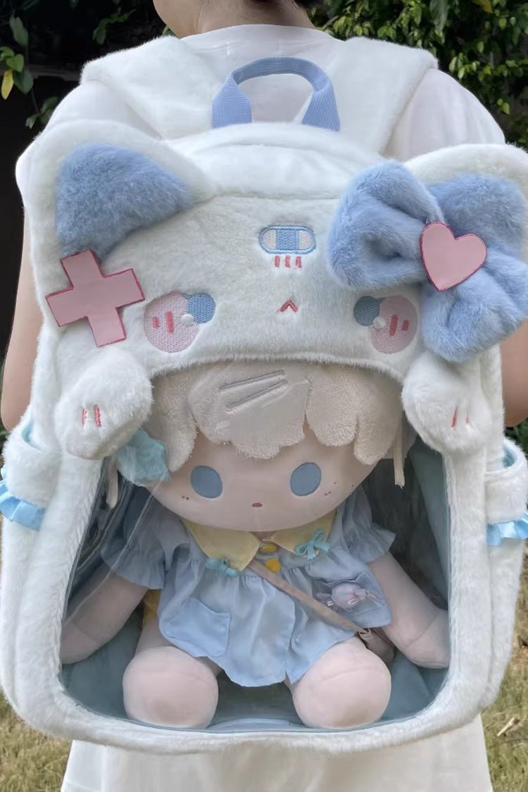 Plush Cat-Ear Bow Decor Sweet Lolita Bag in Five Shades