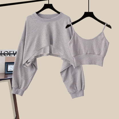 Süßes Tank Top Sweatshirt Casual Hosen Set