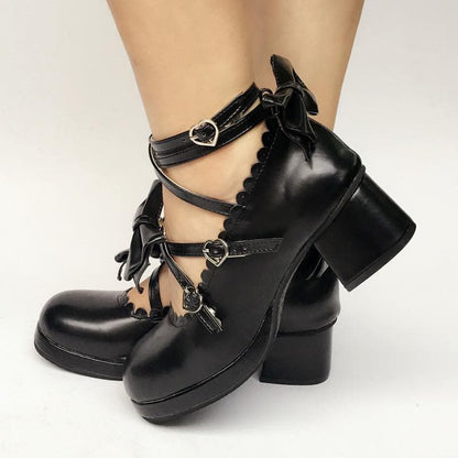 Shoes Made Cute Bow SP168083 Custom Lolita Black