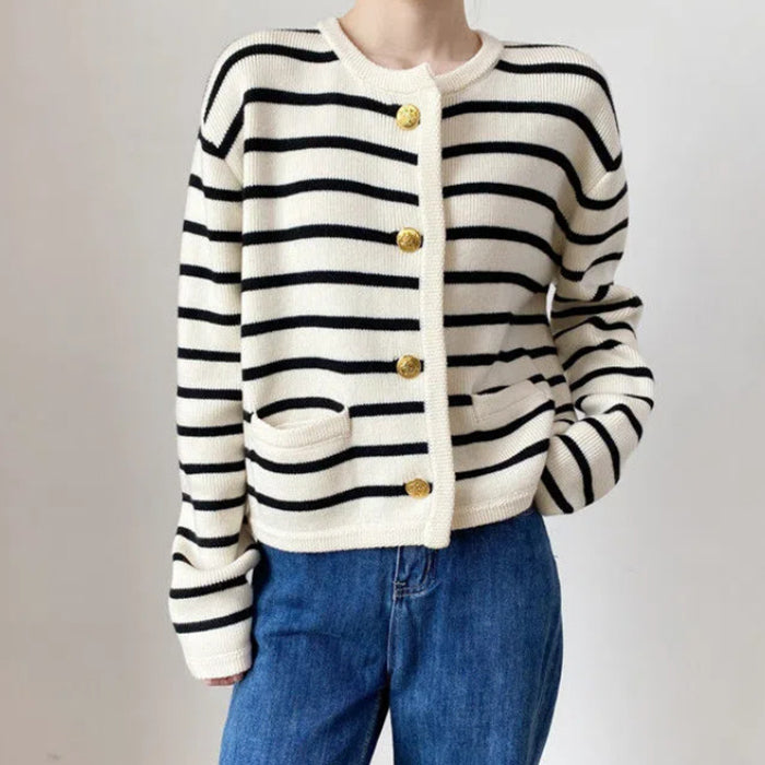 Weicher gestreifter Cardigan