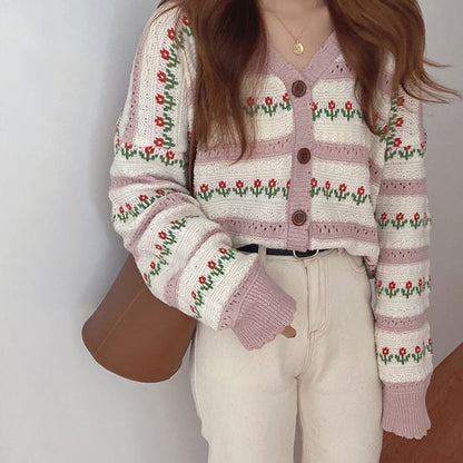 Garden Floral Cardigan - Cardigan