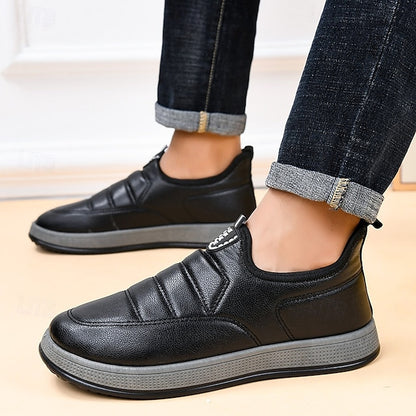 Men's Loafers & Slip-Ons Winter Boots Fleece lined PU