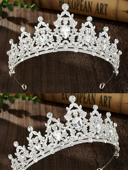 Elegant – Tiara Jewelry and Silver Rhinestone Set Women's