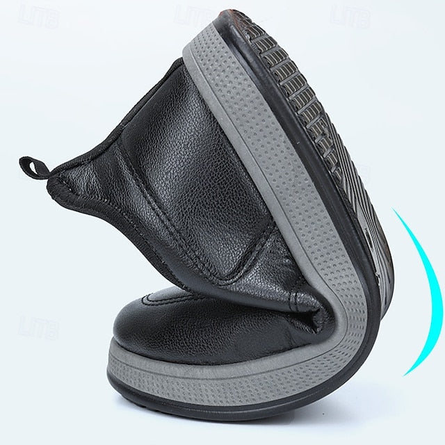 Men's Loafers & Slip-Ons Winter Boots Fleece lined PU