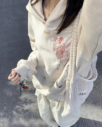 greek roman art embroidery aesthetic hoodie boogzel clothing