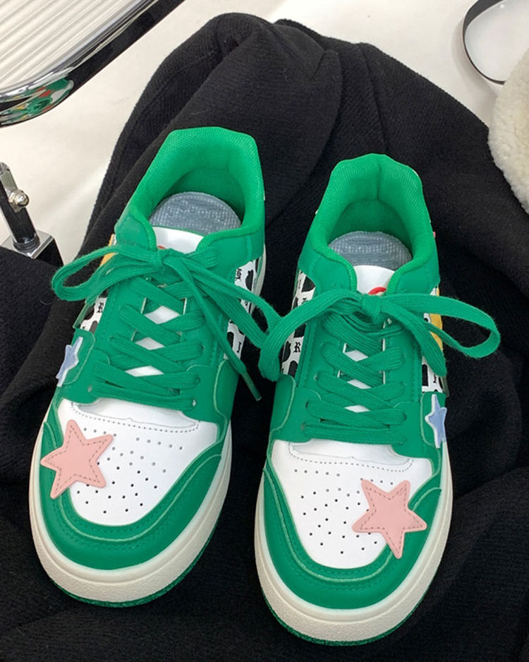 Star Dark Green Sneakers