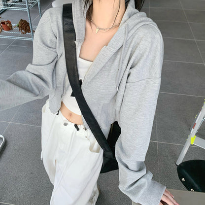 Basic Corset Zip Up Hoodie Detail