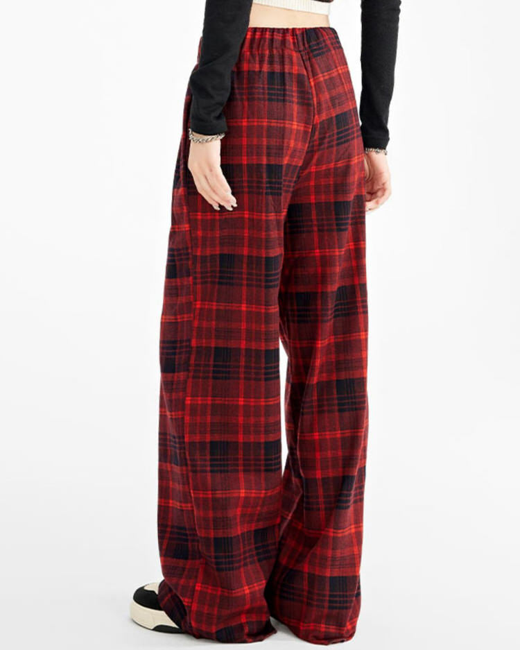 Vintage Red Plaid Pants