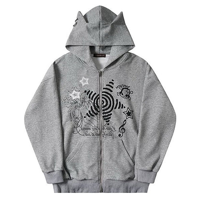 grunge cut out shoulder sweatshirt boogzel clothing