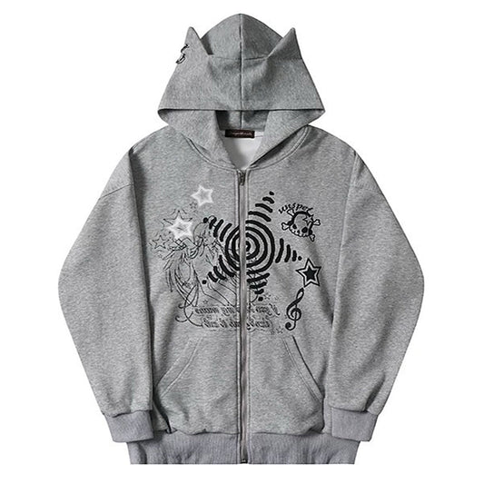 grunge cut out shoulder sweatshirt boogzel clothing