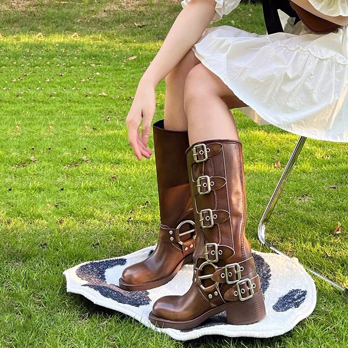 Vintage Buckle Boots