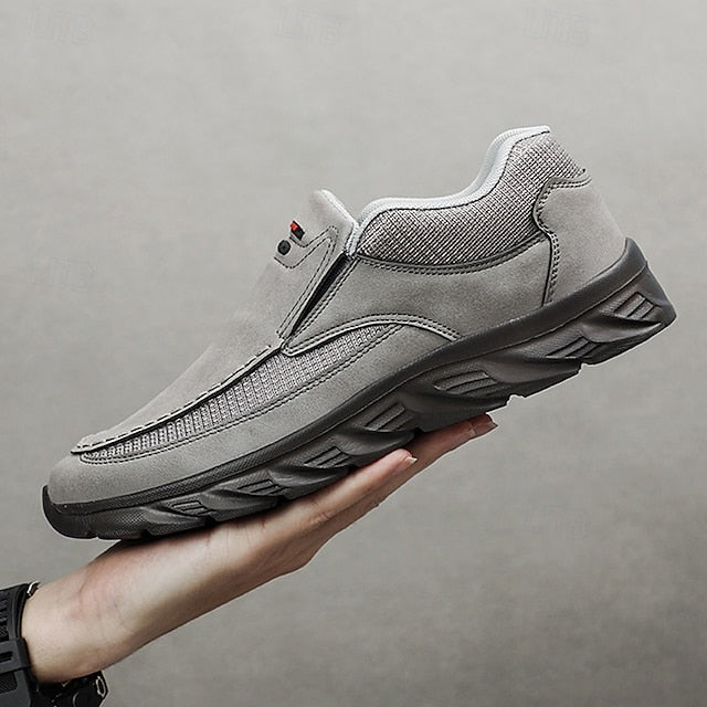 Men's Suede Slip-On Loafers – Lightweight, Breathable