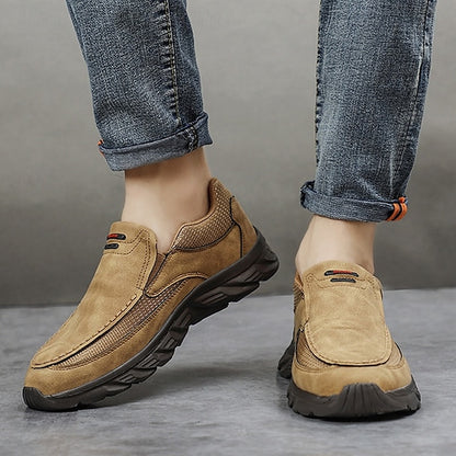 Men's Suede Slip-On Loafers – Lightweight, Breathable