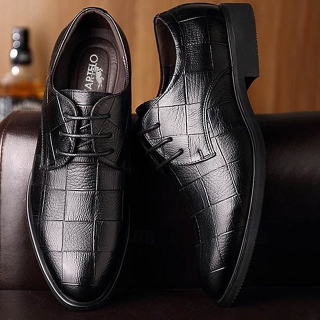 Crocodile Shoes Black Classic – Pattern Dress Men's
