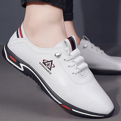 Men's White Slip-On Sports Sneakers – Lightweight