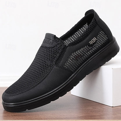 Men's Breathable Slip-On Mesh Sneakers - Lightweight and