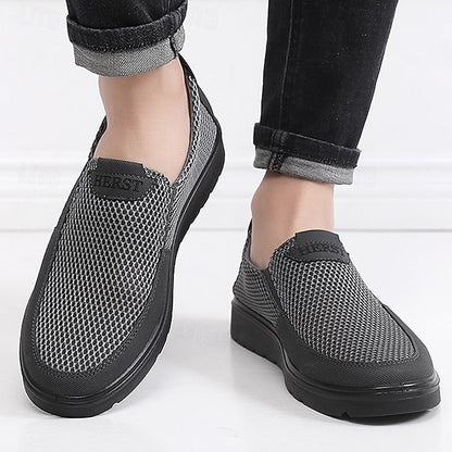 Men's Breathable Slip-On Mesh Sneakers - Lightweight and