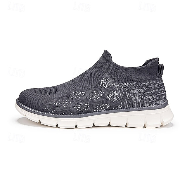 Men's Textured Knit Slip-On Sneakers, Comfort Fit with