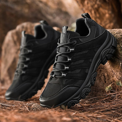 Men's Beige Outdoor Hiking Sneakers - Lightweight