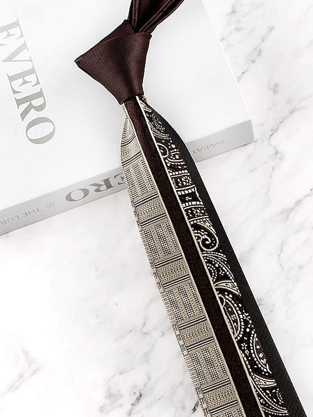 Classic Polyester Pattern Necktie Men's with