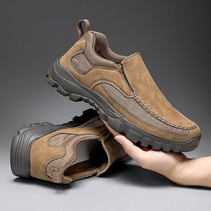 Men's Maroon Perforated Slip-On Sandals with Stylish Design