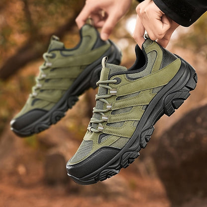 Men's Beige Outdoor Hiking Sneakers - Lightweight