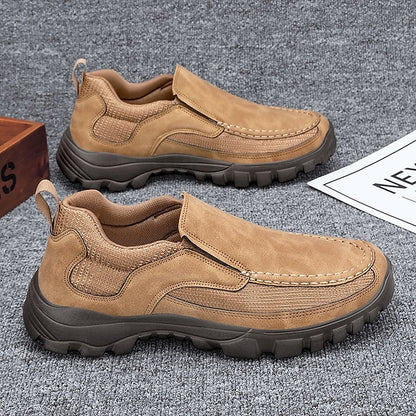 Men's Maroon Perforated Slip-On Sandals with Stylish Design