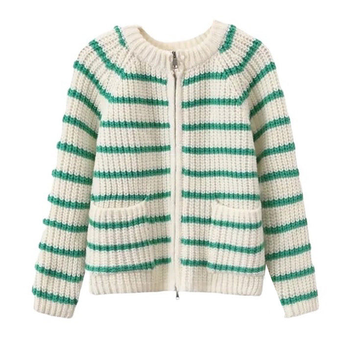 Cardigan rayé tendance