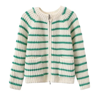 Trendy Striped Cardigan