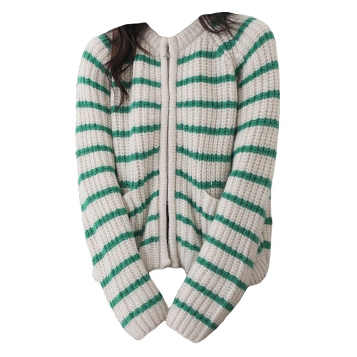 Cardigan rayé tendance