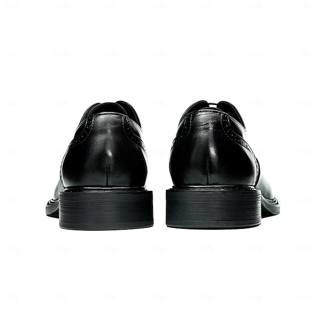 Toe Oxford Genuine Men's First Shoes- Leather Dress Cap