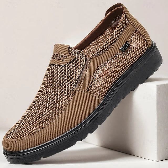 Men's Breathable Slip-On Mesh Sneakers - Lightweight and