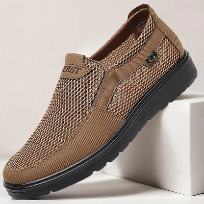 Men's Breathable Slip-On Mesh Sneakers - Lightweight and