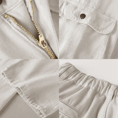 Denim Lattice Print Loose T-Shirt Pants Drawstring