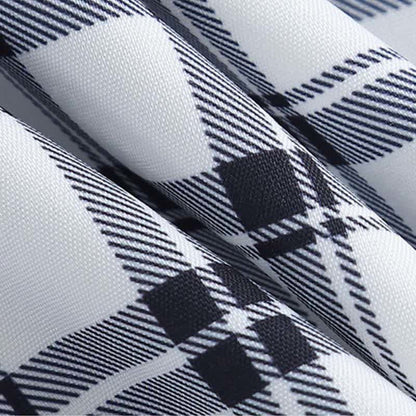 Denim Lattice Print Loose T-Shirt Pants Drawstring