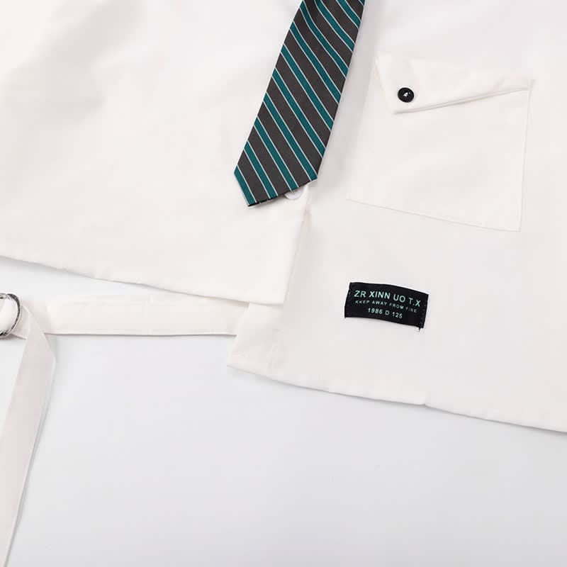 Denim Lattice Print Loose T-Shirt Pants Drawstring