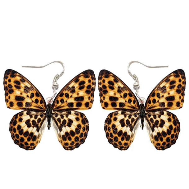 Boucles d'oreilles papillon jaune