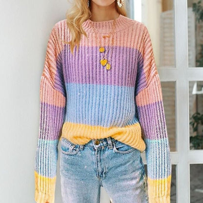 Light-colored Rainbow Jumper - Free Size / Multi - Sweaters
