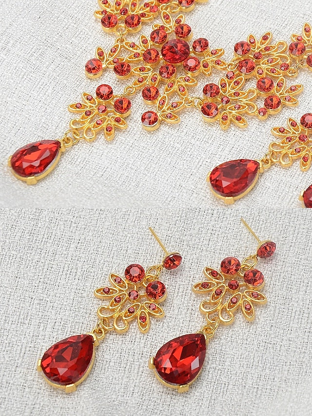 Elegant – Tiara Jewelry and Silver Rhinestone Set Women's