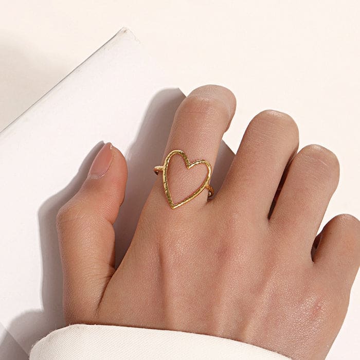 Luxury Gold Heart Ring - ring