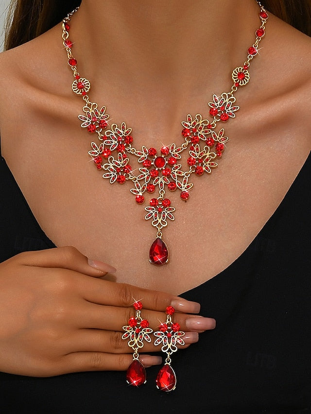 Elegant – Tiara Jewelry and Silver Rhinestone Set Women's