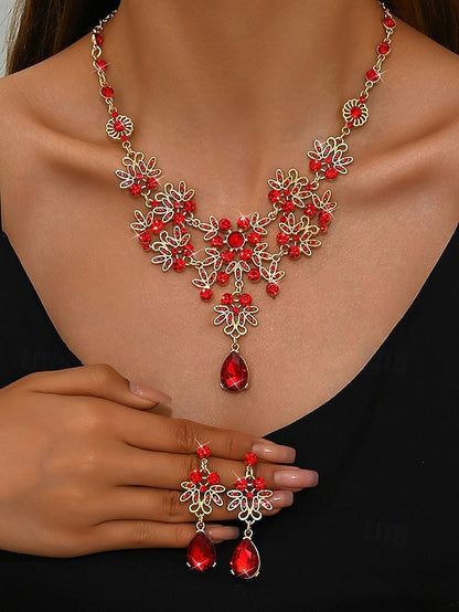 Elegant – Tiara Jewelry and Silver Rhinestone Set Women's