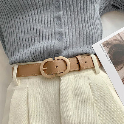 Casual Aesthetic Buckle Belt