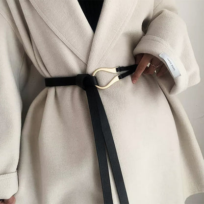 Elegant Cloth Leather Belt