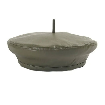 Vintage Leather Beret Hat