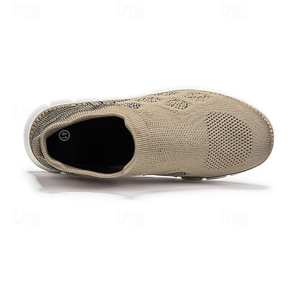 Men's Textured Knit Slip-On Sneakers, Comfort Fit with