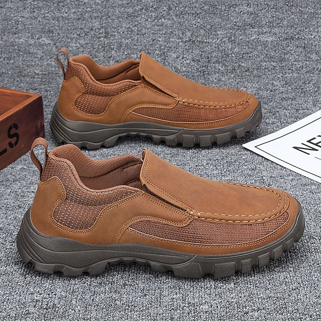 Men's Maroon Perforated Slip-On Sandals with Stylish Design