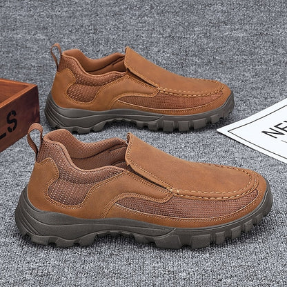 Men's Maroon Perforated Slip-On Sandals with Stylish Design