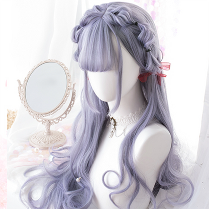 Purple Daily Long Curly Wig