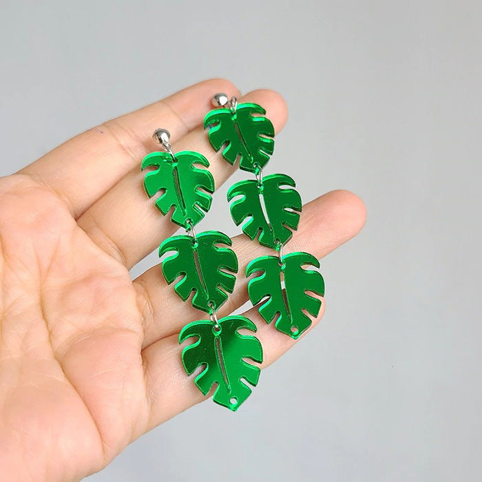 Green Leaves Earrings